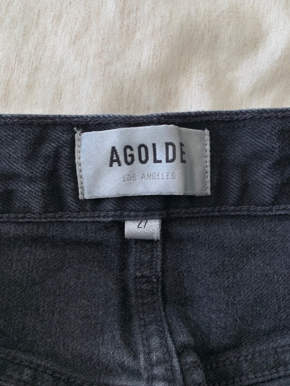 AGOLDE Jeans 90s Cropped Straight Leg Dark Gray Women's size 27 with 26" inseam - Picture 10 of 15